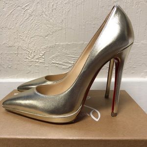 NWT Christian Louboutin Pigalle Metallizzato